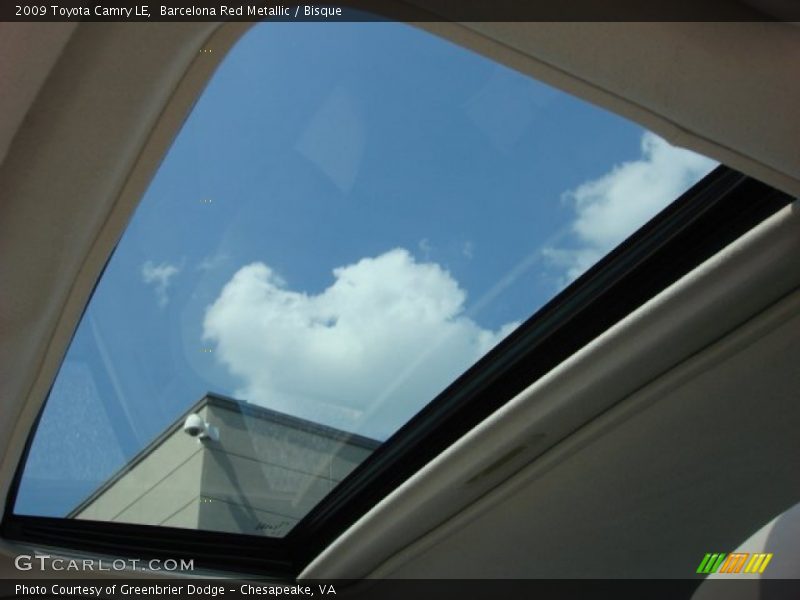 Sunroof of 2009 Camry LE