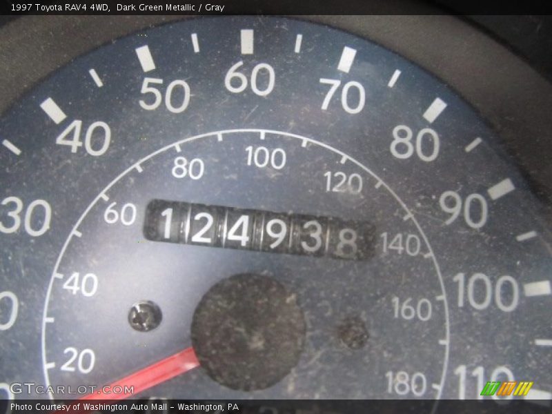Dark Green Metallic / Gray 1997 Toyota RAV4 4WD