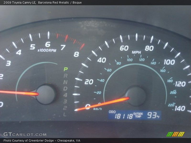 Barcelona Red Metallic / Bisque 2009 Toyota Camry LE