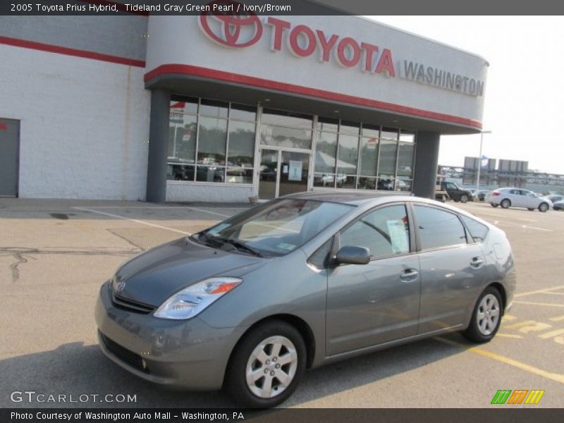 Tideland Gray Green Pearl / Ivory/Brown 2005 Toyota Prius Hybrid