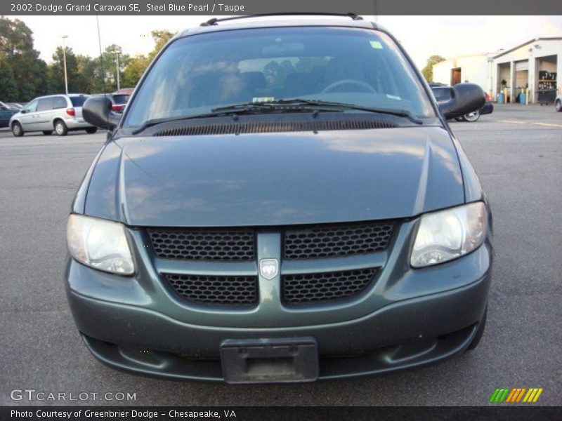 Steel Blue Pearl / Taupe 2002 Dodge Grand Caravan SE