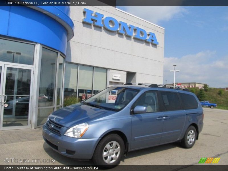 Glacier Blue Metallic / Gray 2008 Kia Sedona LX