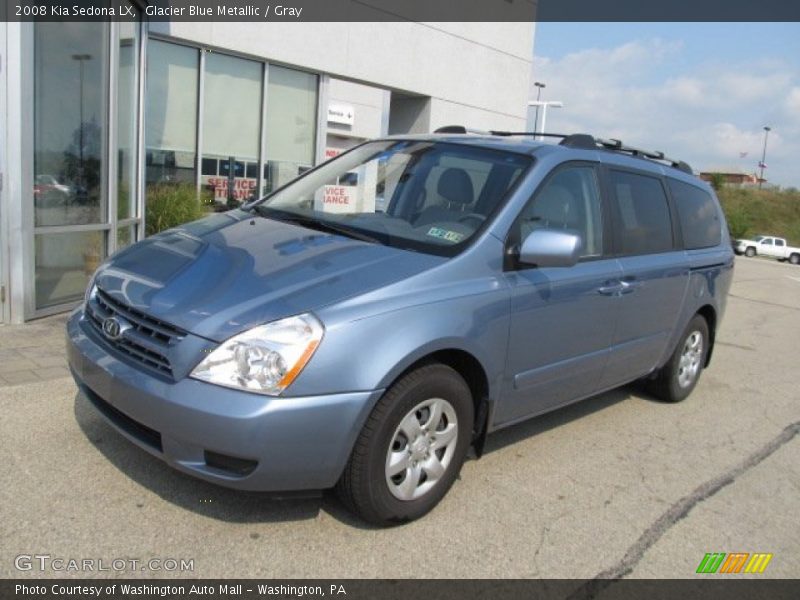 Glacier Blue Metallic / Gray 2008 Kia Sedona LX