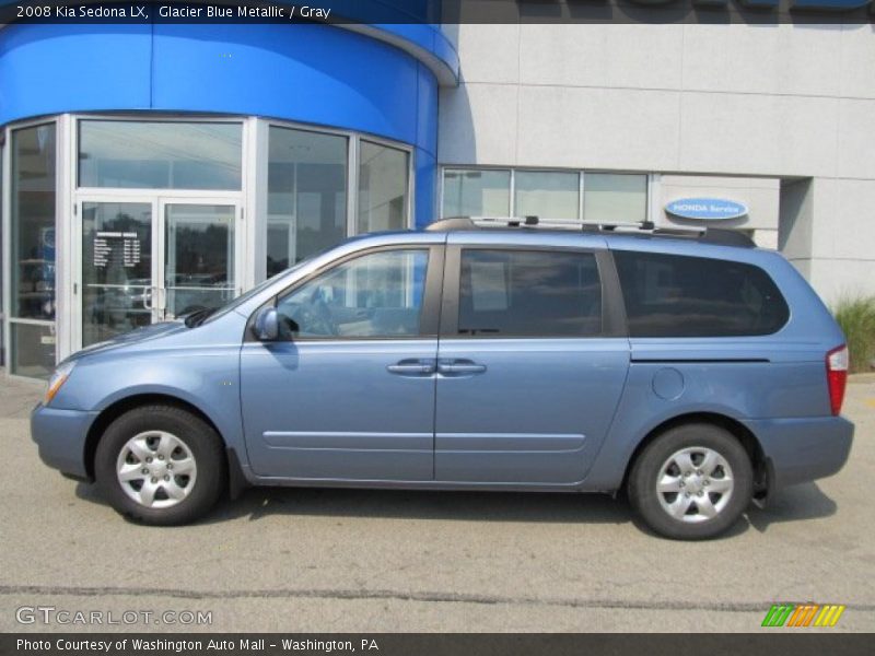 Glacier Blue Metallic / Gray 2008 Kia Sedona LX