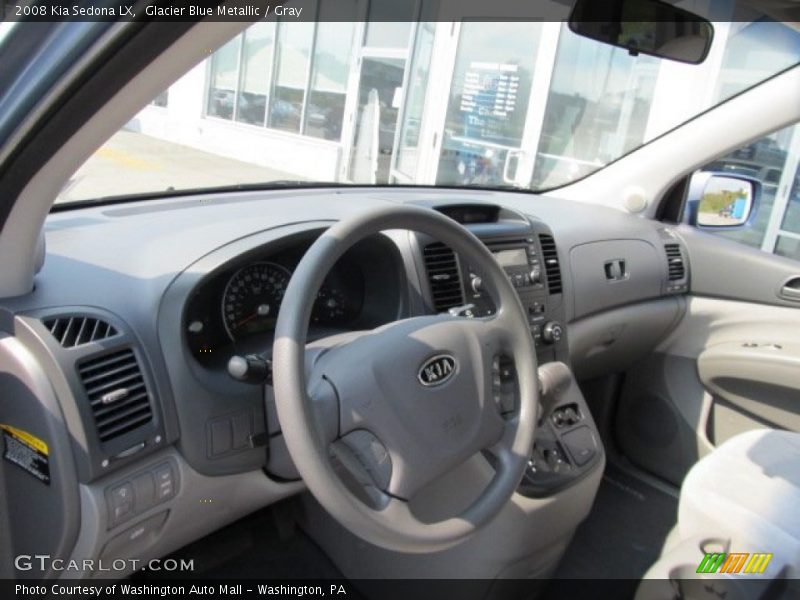 Glacier Blue Metallic / Gray 2008 Kia Sedona LX