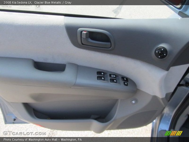 Glacier Blue Metallic / Gray 2008 Kia Sedona LX