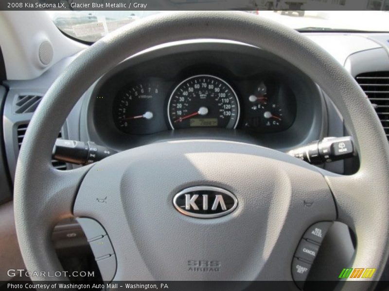 Glacier Blue Metallic / Gray 2008 Kia Sedona LX