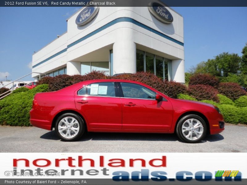 Red Candy Metallic / Charcoal Black 2012 Ford Fusion SE V6