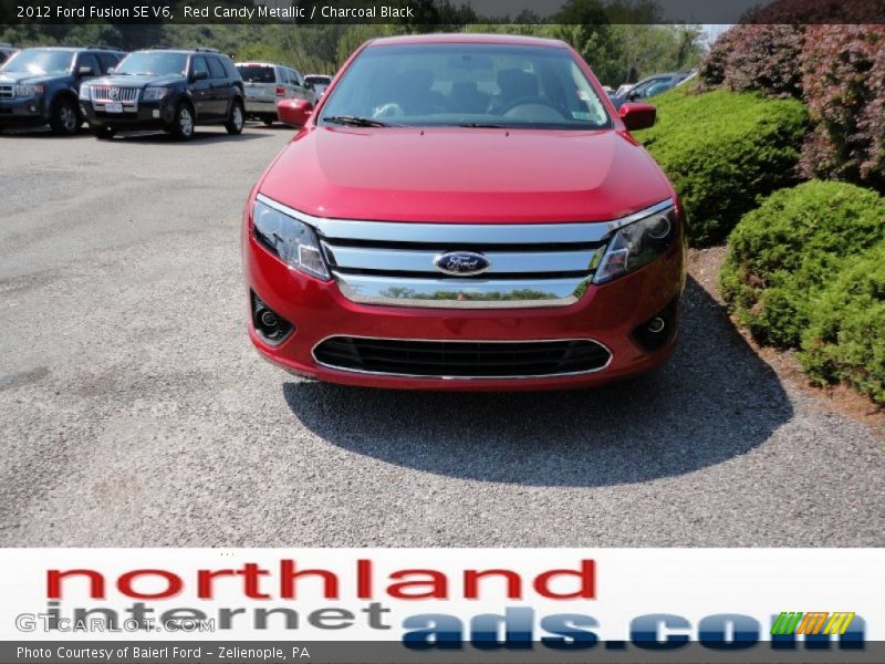 Red Candy Metallic / Charcoal Black 2012 Ford Fusion SE V6
