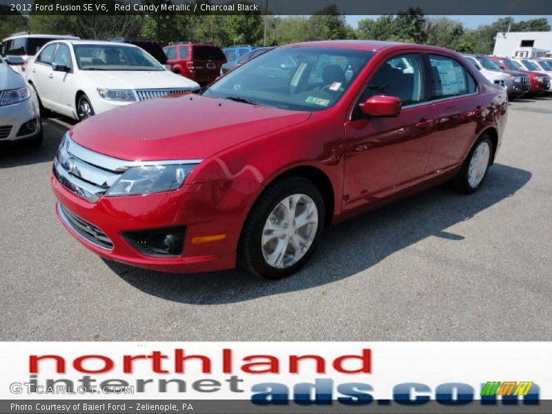 Red Candy Metallic / Charcoal Black 2012 Ford Fusion SE V6
