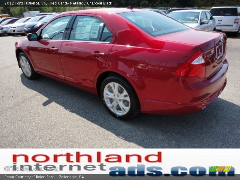 Red Candy Metallic / Charcoal Black 2012 Ford Fusion SE V6