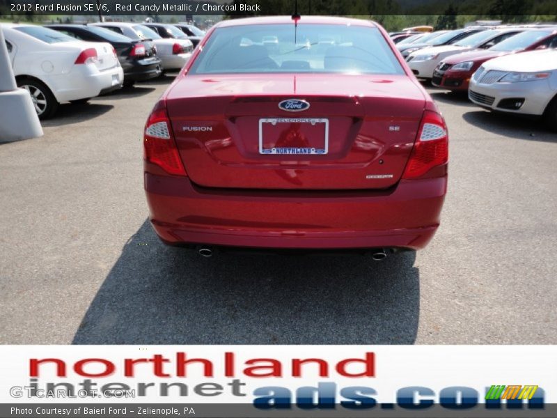Red Candy Metallic / Charcoal Black 2012 Ford Fusion SE V6