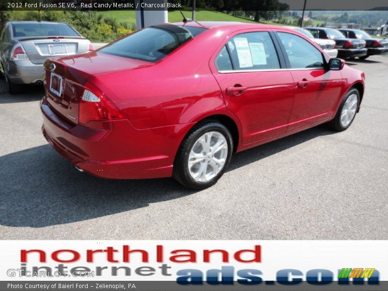 Red Candy Metallic / Charcoal Black 2012 Ford Fusion SE V6