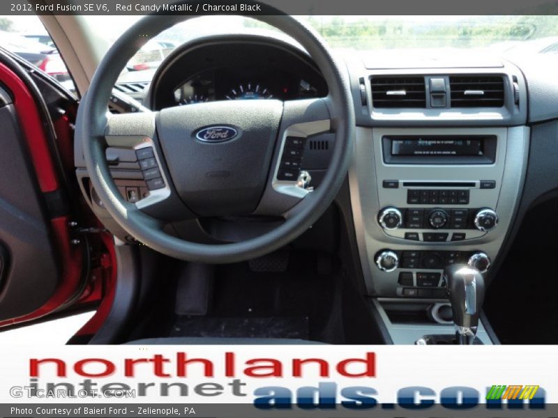 Red Candy Metallic / Charcoal Black 2012 Ford Fusion SE V6