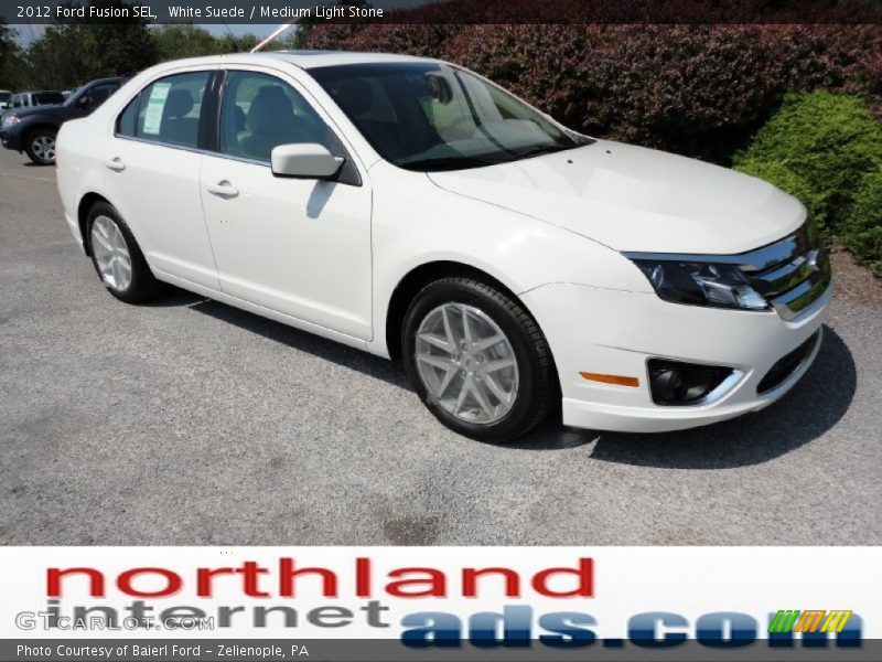 White Suede / Medium Light Stone 2012 Ford Fusion SEL