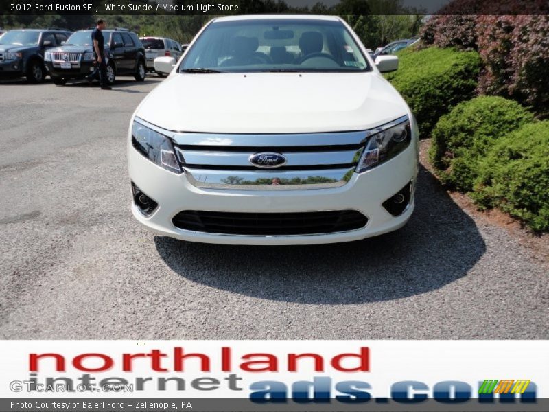 White Suede / Medium Light Stone 2012 Ford Fusion SEL