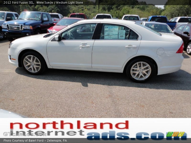 White Suede / Medium Light Stone 2012 Ford Fusion SEL
