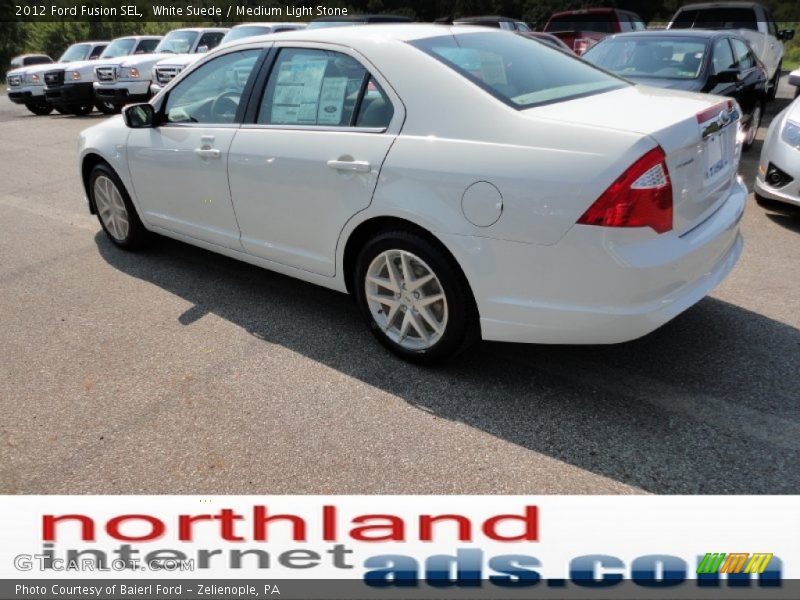 White Suede / Medium Light Stone 2012 Ford Fusion SEL
