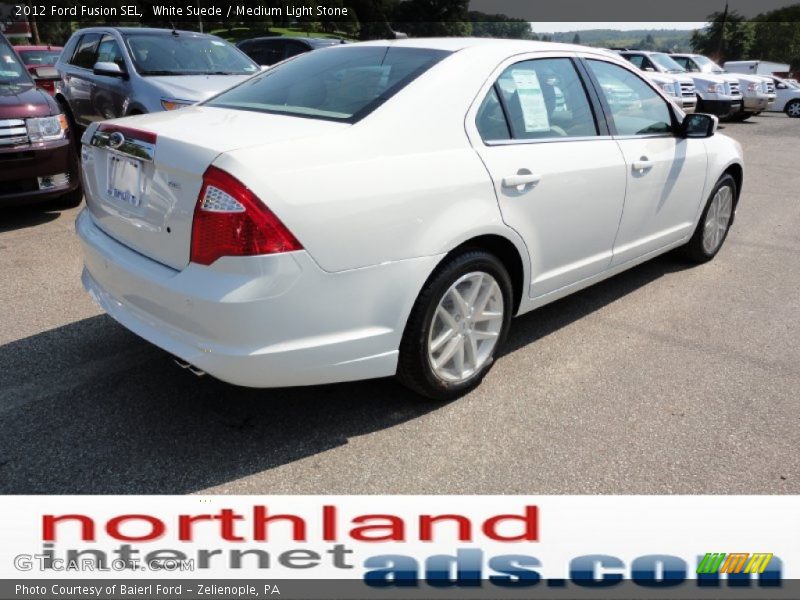 White Suede / Medium Light Stone 2012 Ford Fusion SEL