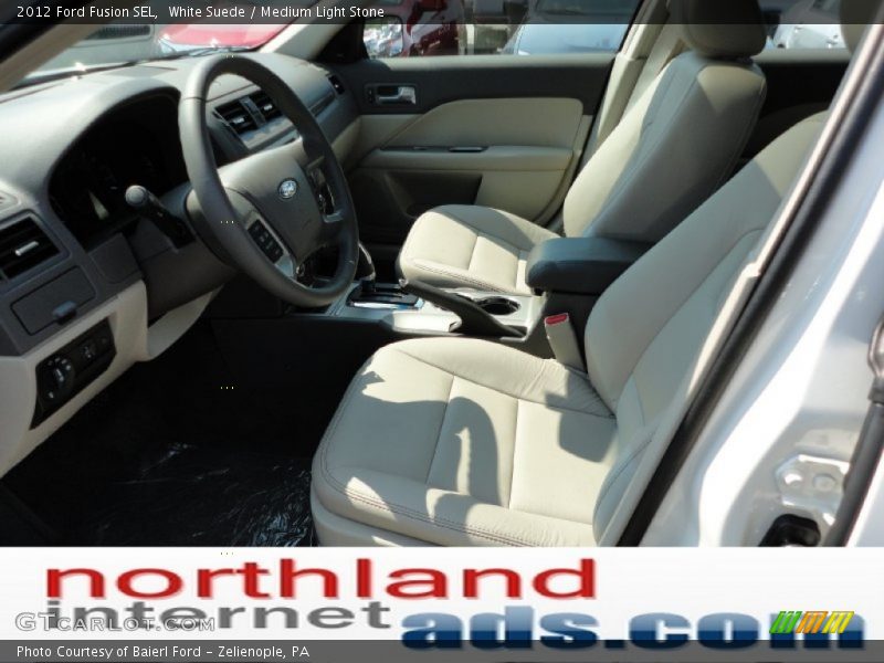 White Suede / Medium Light Stone 2012 Ford Fusion SEL