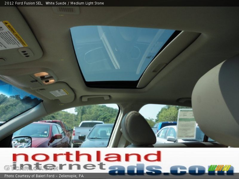 White Suede / Medium Light Stone 2012 Ford Fusion SEL