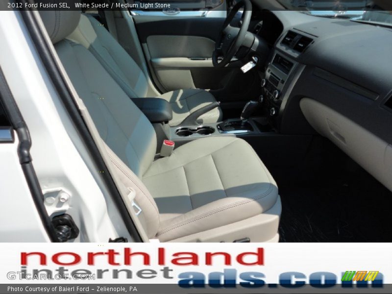 White Suede / Medium Light Stone 2012 Ford Fusion SEL