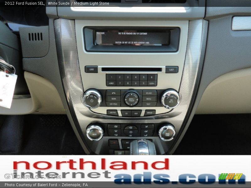 White Suede / Medium Light Stone 2012 Ford Fusion SEL