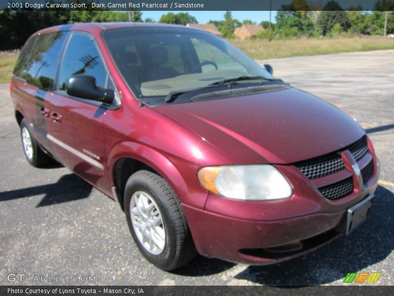 Dark Garnet Red Pearlcoat / Sandstone 2001 Dodge Caravan Sport