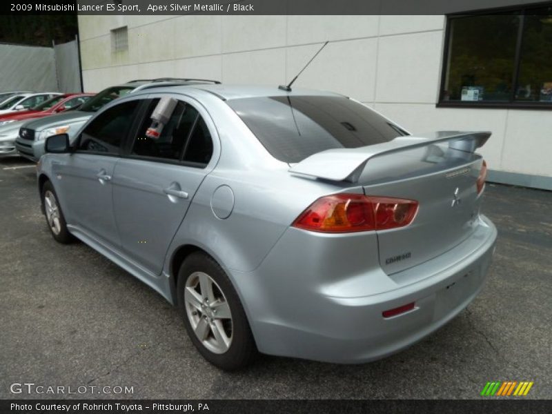 Apex Silver Metallic / Black 2009 Mitsubishi Lancer ES Sport