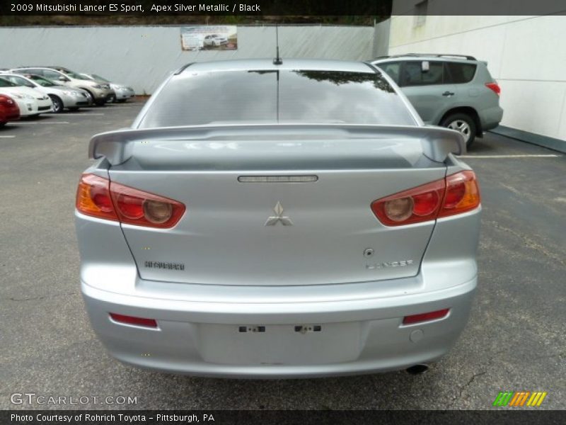 Apex Silver Metallic / Black 2009 Mitsubishi Lancer ES Sport