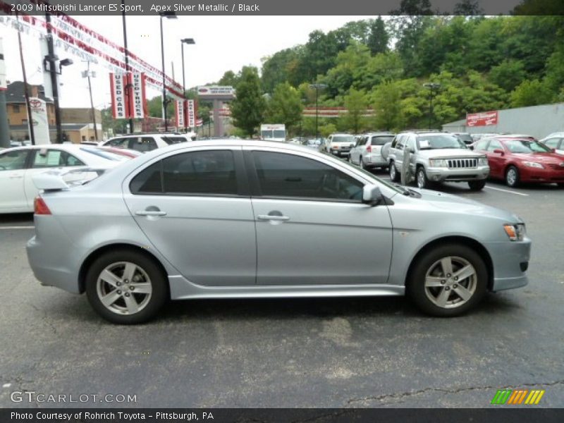 Apex Silver Metallic / Black 2009 Mitsubishi Lancer ES Sport