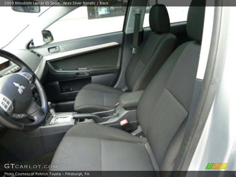 Apex Silver Metallic / Black 2009 Mitsubishi Lancer ES Sport