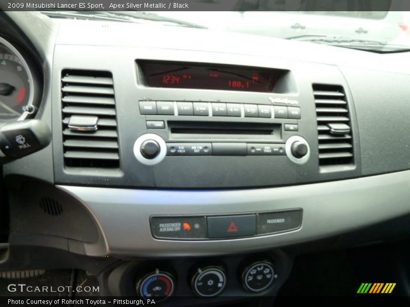 Apex Silver Metallic / Black 2009 Mitsubishi Lancer ES Sport