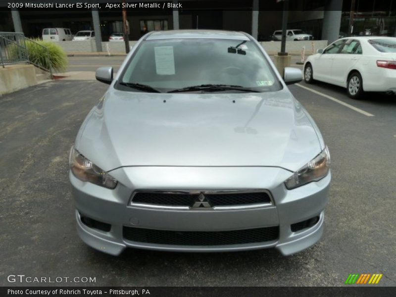 Apex Silver Metallic / Black 2009 Mitsubishi Lancer ES Sport