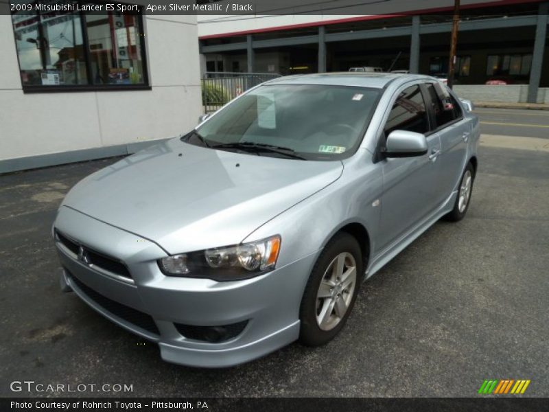 Apex Silver Metallic / Black 2009 Mitsubishi Lancer ES Sport