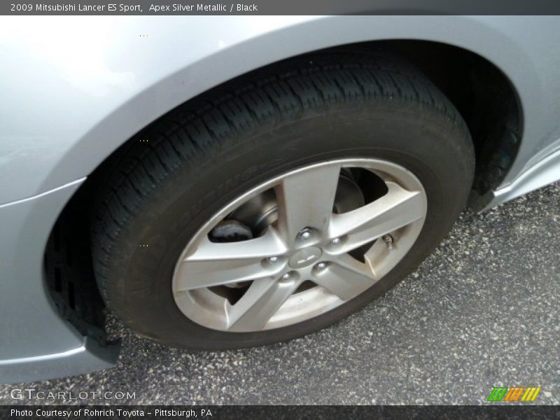 Apex Silver Metallic / Black 2009 Mitsubishi Lancer ES Sport
