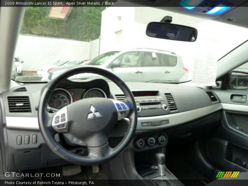 Apex Silver Metallic / Black 2009 Mitsubishi Lancer ES Sport