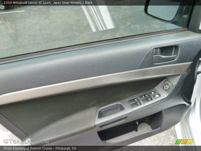 Apex Silver Metallic / Black 2009 Mitsubishi Lancer ES Sport