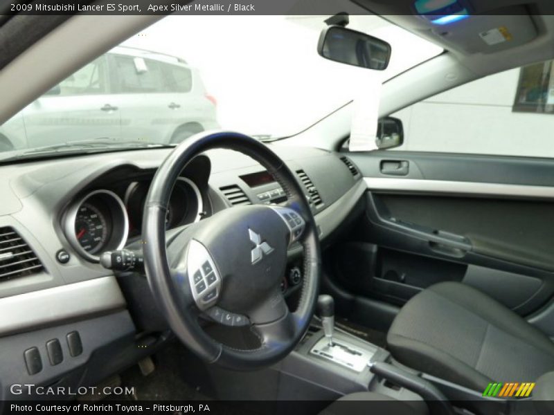 Apex Silver Metallic / Black 2009 Mitsubishi Lancer ES Sport