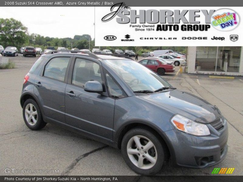 Azure Grey Metallic / Black 2008 Suzuki SX4 Crossover AWD
