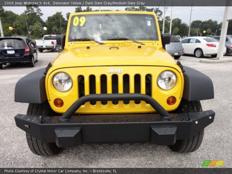 Detonator Yellow / Dark Slate Gray/Medium Slate Gray 2009 Jeep Wrangler X 4x4