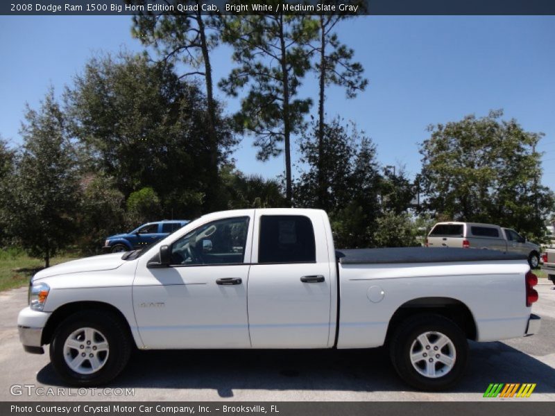 Bright White / Medium Slate Gray 2008 Dodge Ram 1500 Big Horn Edition Quad Cab