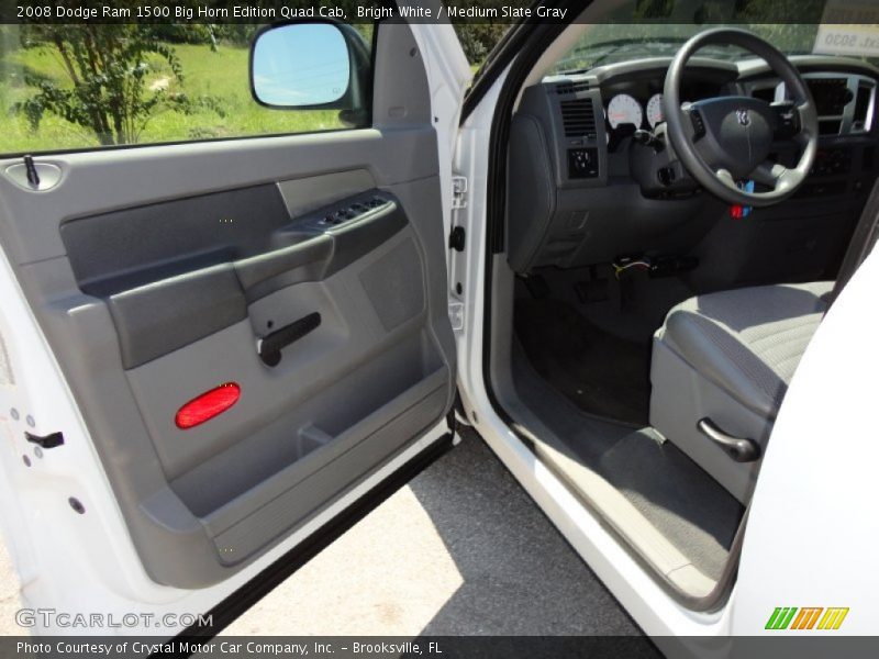 Bright White / Medium Slate Gray 2008 Dodge Ram 1500 Big Horn Edition Quad Cab