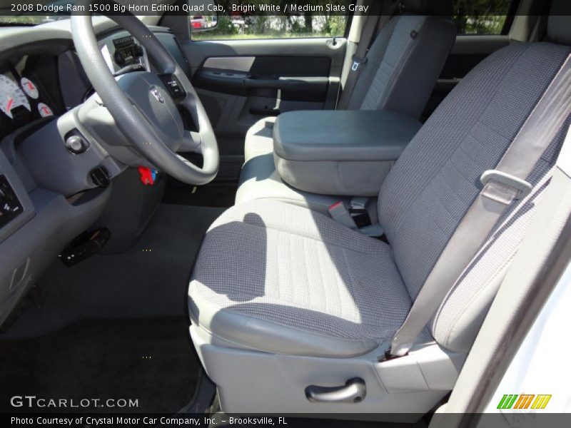 Bright White / Medium Slate Gray 2008 Dodge Ram 1500 Big Horn Edition Quad Cab