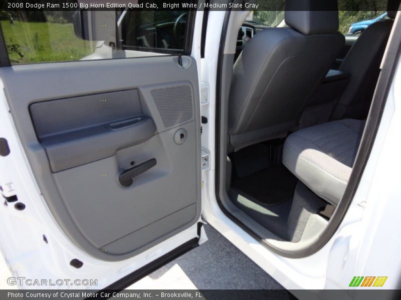 Bright White / Medium Slate Gray 2008 Dodge Ram 1500 Big Horn Edition Quad Cab