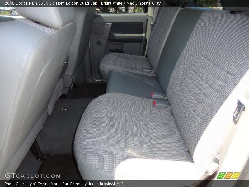 Bright White / Medium Slate Gray 2008 Dodge Ram 1500 Big Horn Edition Quad Cab