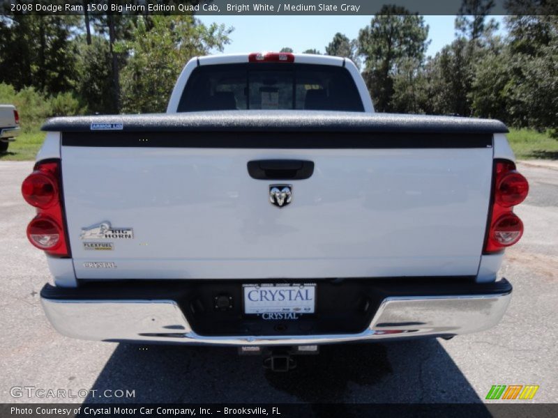 Bright White / Medium Slate Gray 2008 Dodge Ram 1500 Big Horn Edition Quad Cab