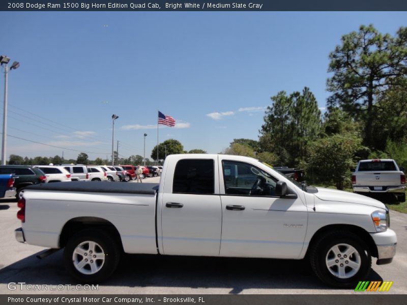 Bright White / Medium Slate Gray 2008 Dodge Ram 1500 Big Horn Edition Quad Cab
