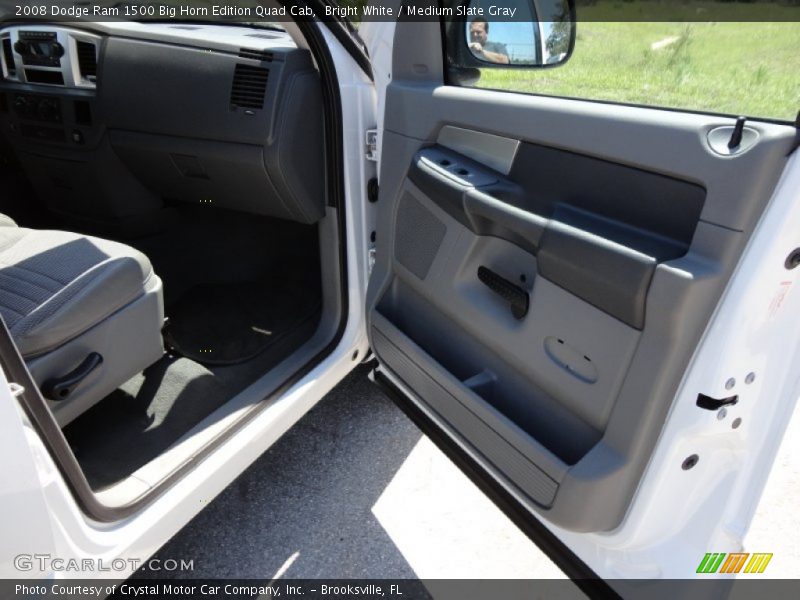 Bright White / Medium Slate Gray 2008 Dodge Ram 1500 Big Horn Edition Quad Cab