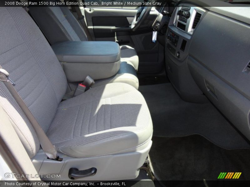 Bright White / Medium Slate Gray 2008 Dodge Ram 1500 Big Horn Edition Quad Cab